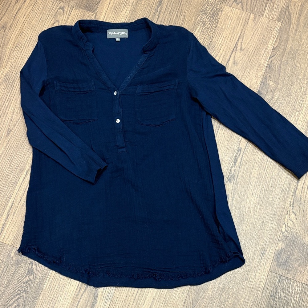 Michael Stars Deep Blue Long Sleeve Top
